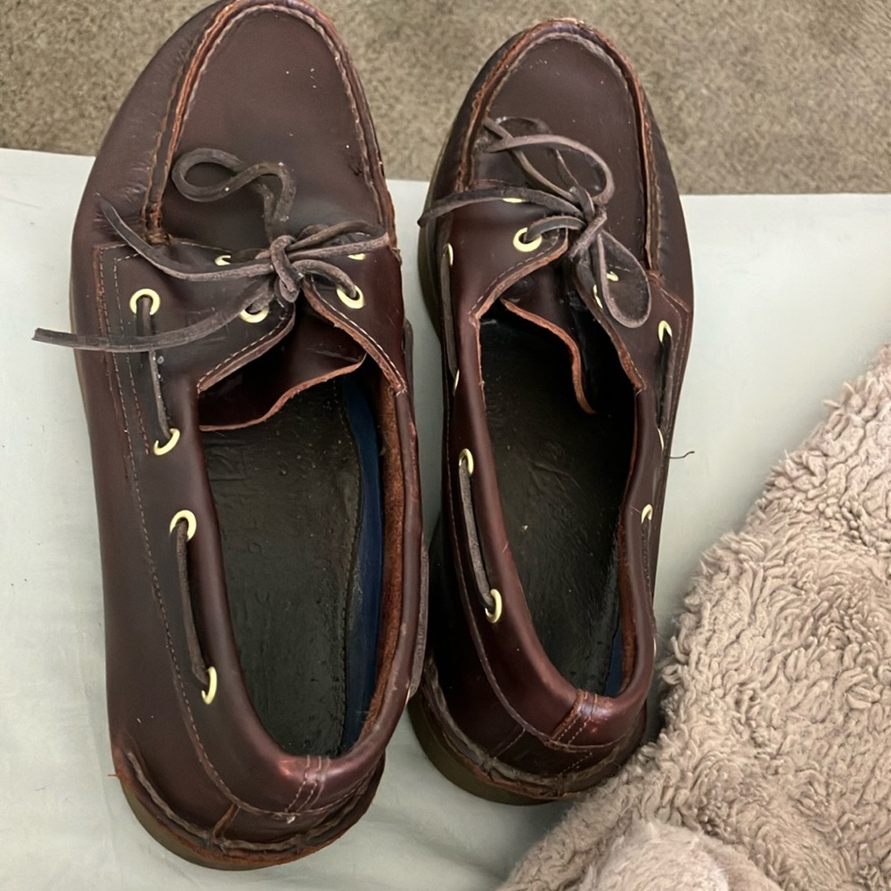 Sperry Brown Leather Boat Shoes Moccasin Style 11.5